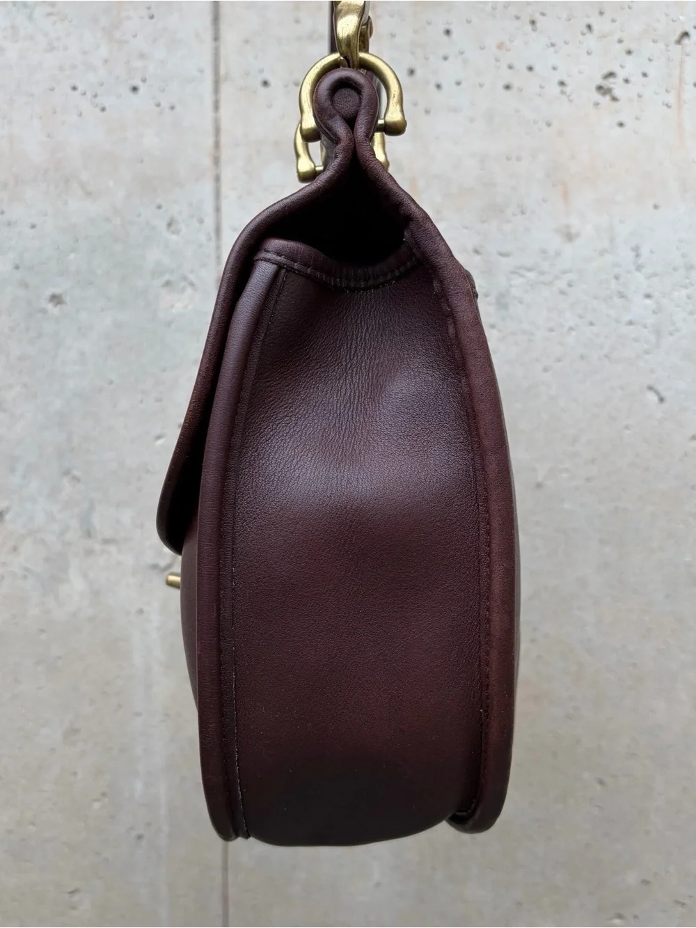 *RARE* Coach Sherbourne #9987 Mahogany Leather VTG 90s Top Handle Turnlock Bag - Picture 6 of 13